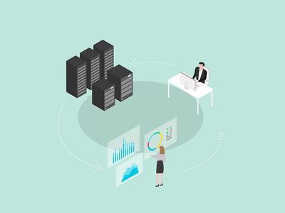 2.5D简约扁平风格在大数据处理与智能应用中的视觉表达